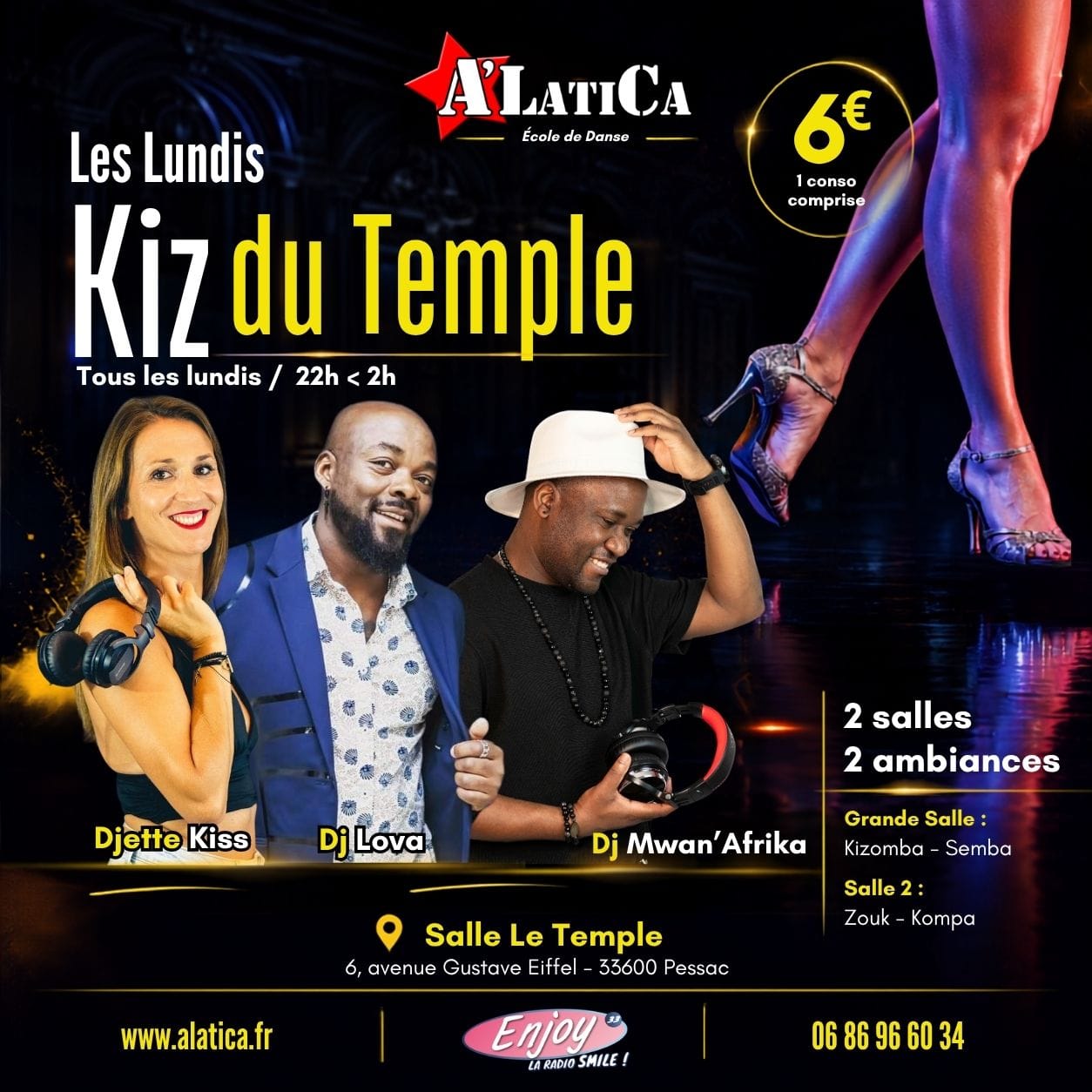 A'LatiCa — Les Lundis Kiz du Temple — Bordeaux