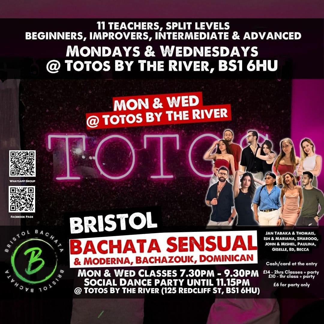 Monday Bachata Class + Party — Bristol Bachata at Totos — Bristol