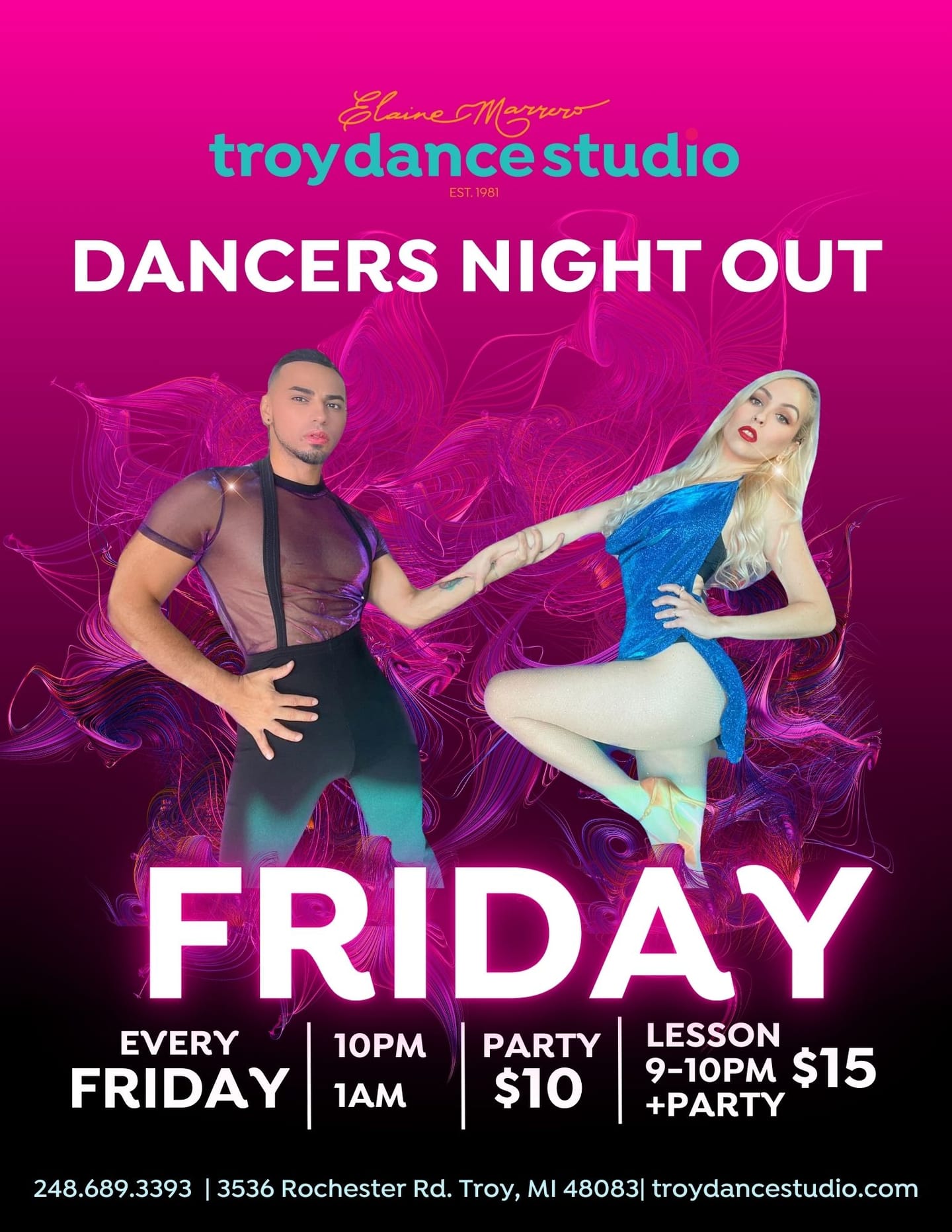 Dancer's Night Out Latin Social at Troy Dance Studio — Detroit
