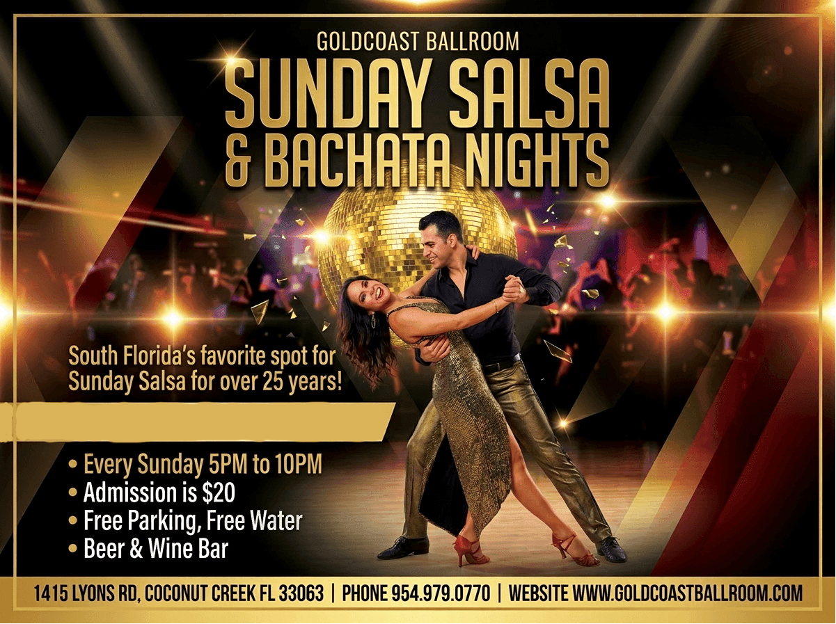 Goldcoast Ballroom Latin Night Dance Party (Sunday) — Fort Lauderdale