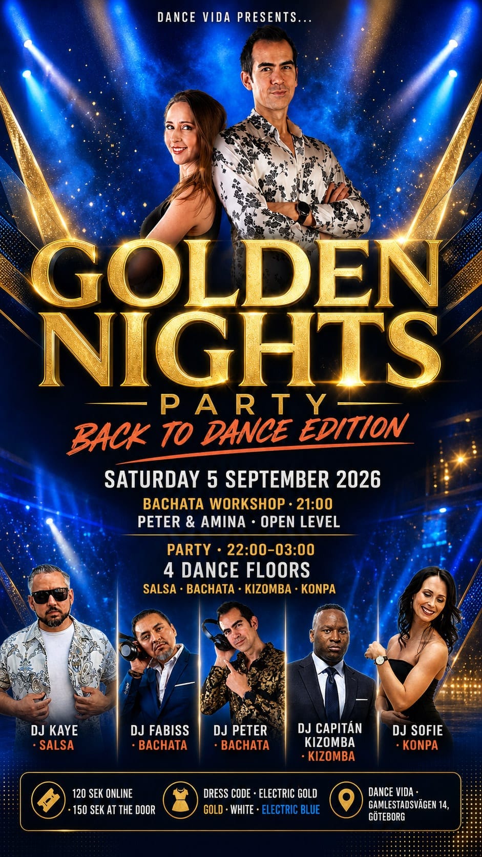 Golden Nights Party — Dance Vida — Gothenburg
