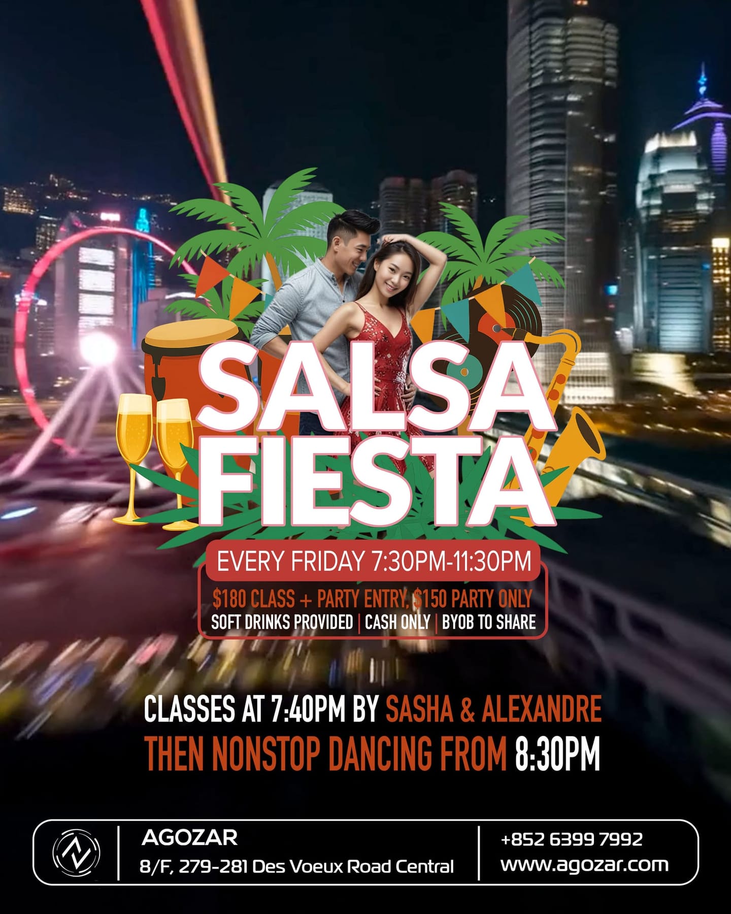 Agozar Salsa Fiesta — Friday at DANCETRINITY / Fung Woo Centre — Hong Kong