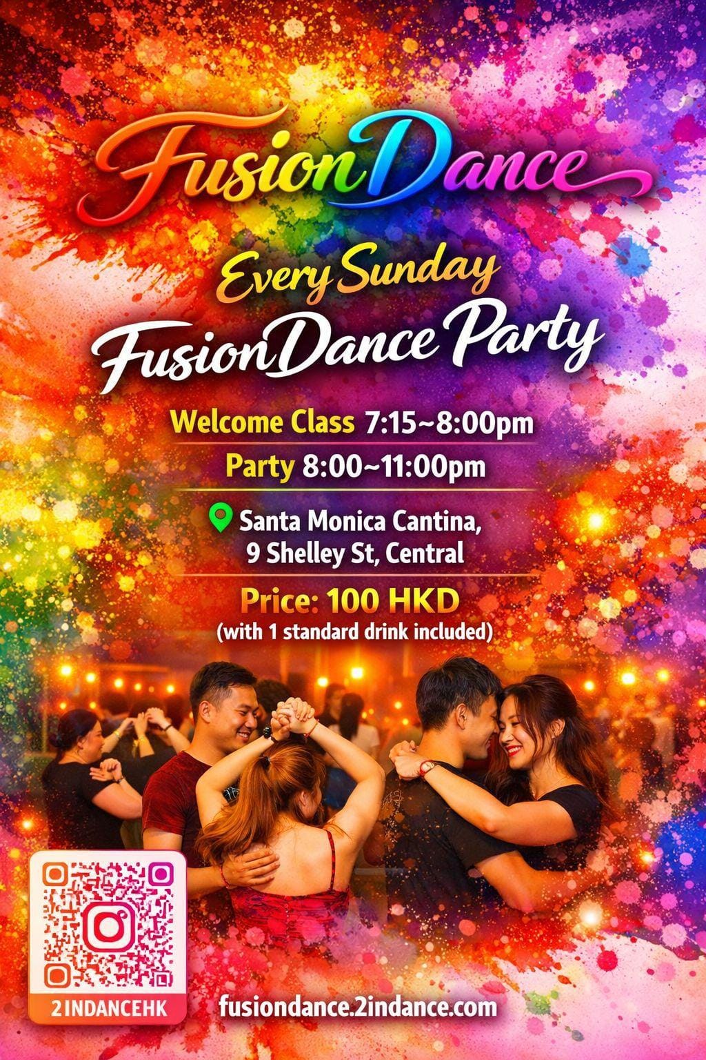 Sunday Fusion Dance Party — Santa Monica Studio (2inDance) — Hong Kong