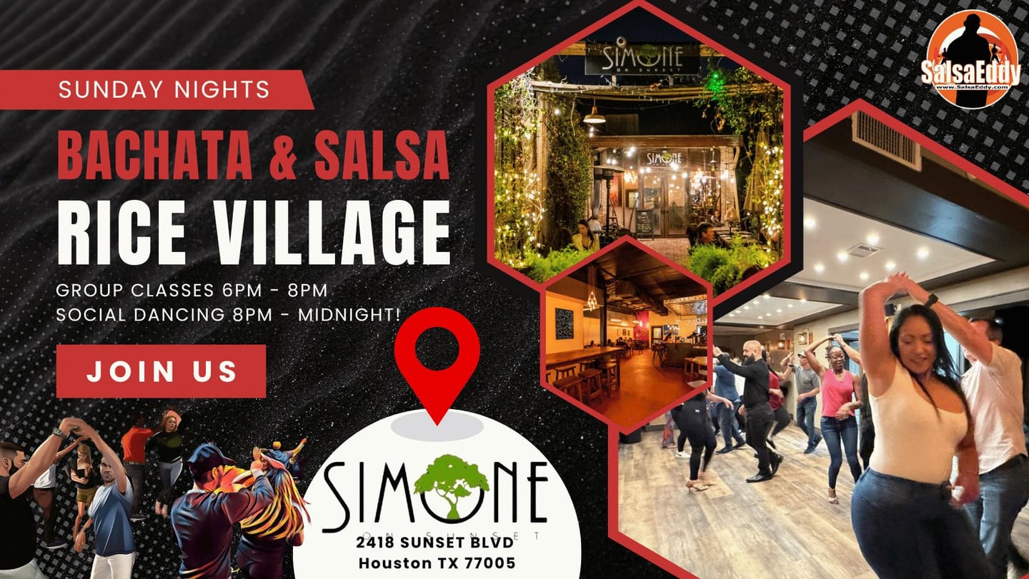 Sunday Funday bachata and salsa social at Simone on Sunset — Houston