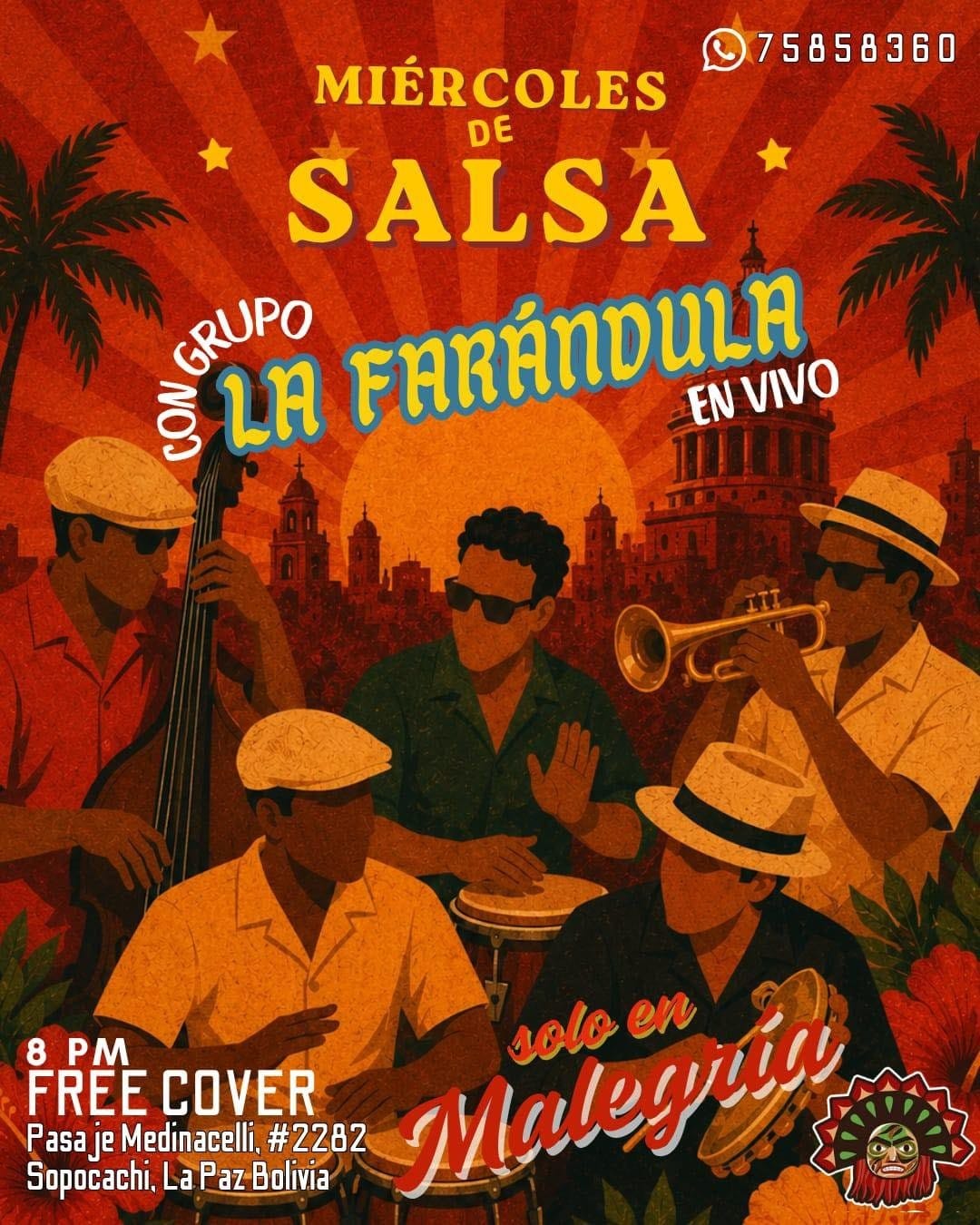 Miércoles de salsa at Bar Malegria — La Paz