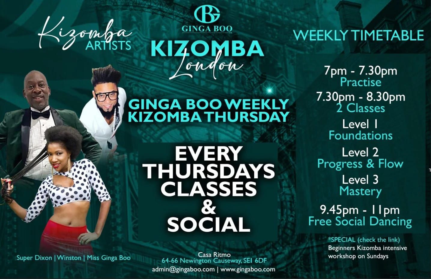 GB Kizomba Thursdays — Classes & Social (Casa Ritmo) — London