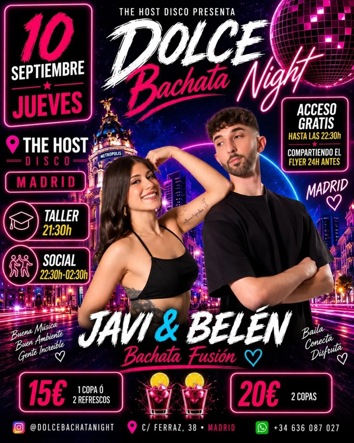 Dolce Bachata — Thursday at The Host — Madrid