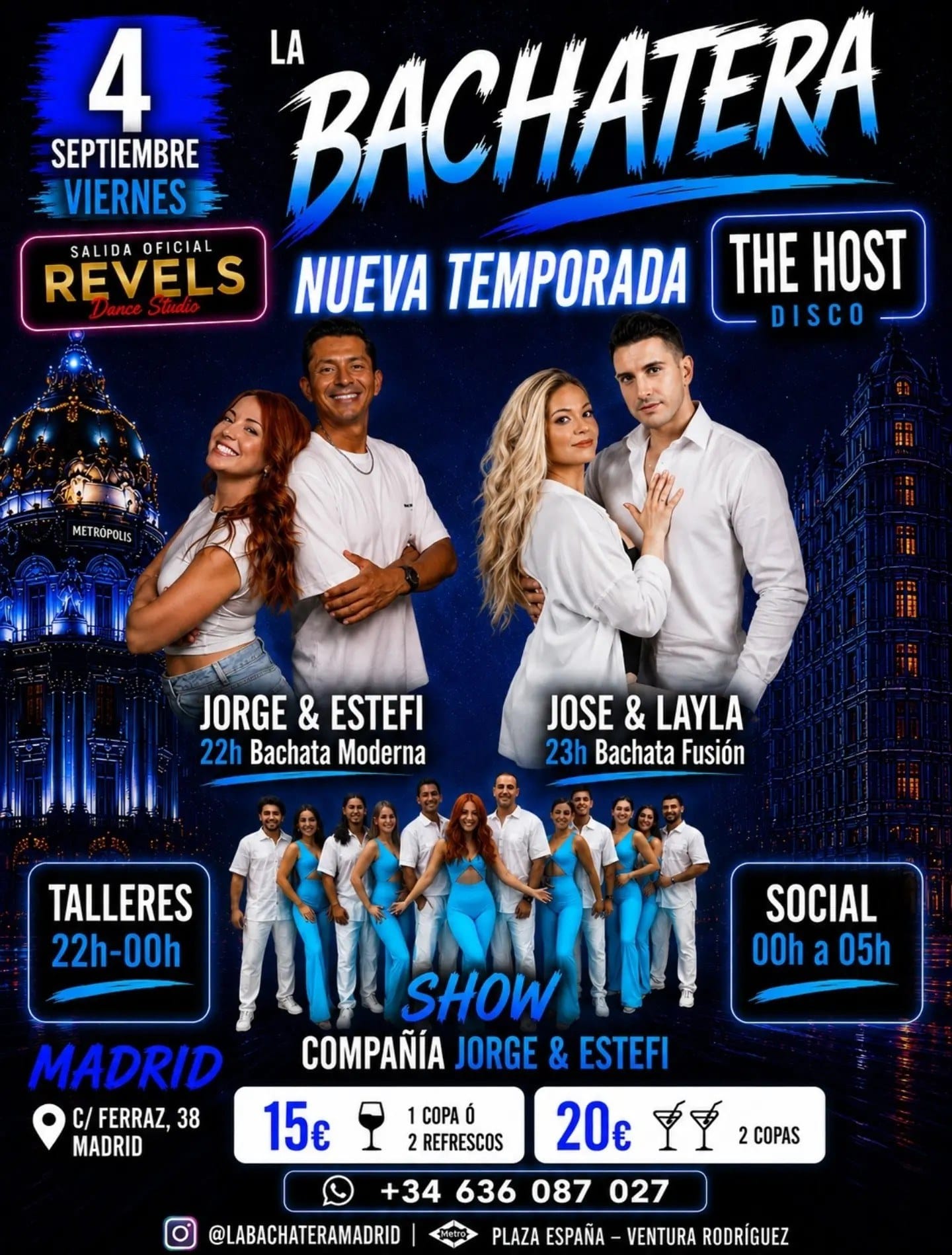 La Bachatera — Friday Bachata at The Host — Madrid