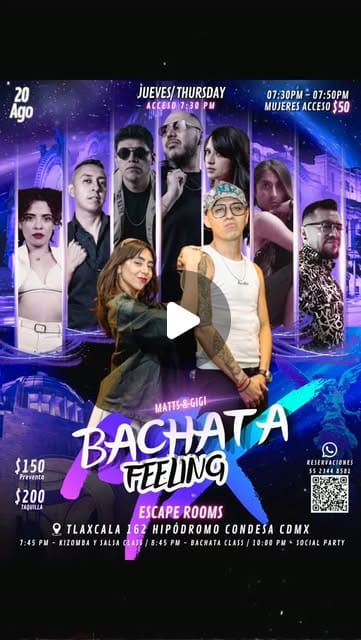Bachata Feeling MX Thursdays (bachata + kizomba + salsa) — Mexico City