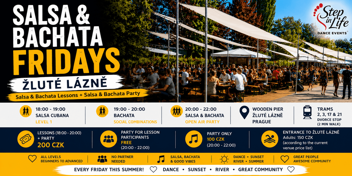 Salsa & Bachata Fridays at Žluté lázně — Prague
