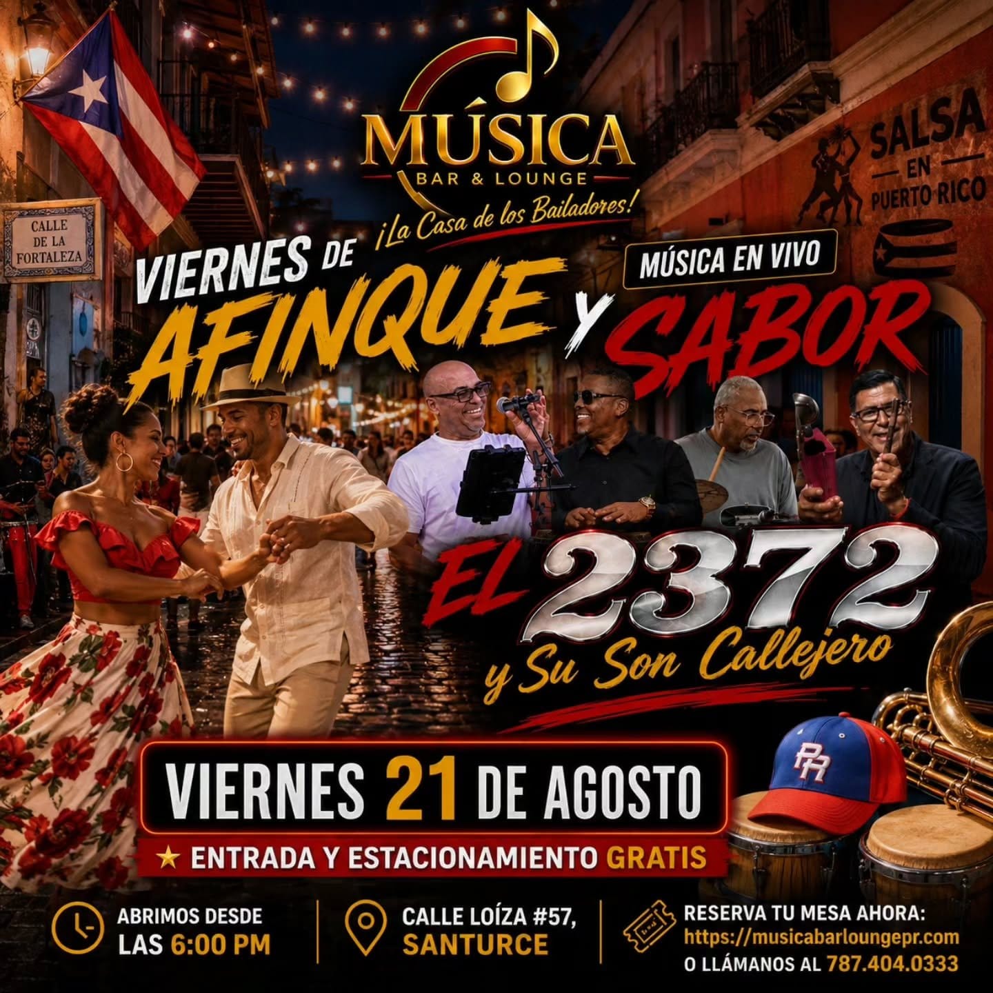 Viernes de Afinque y Sabor at Música Bar & Lounge — San Juan