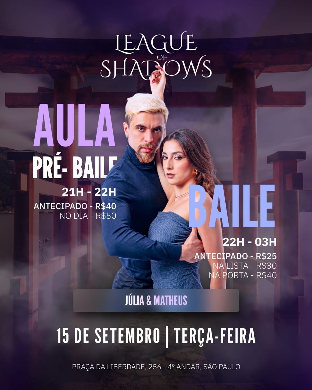 League of Shadows — weekly Tuesday Zouk (LOS) — São Paulo