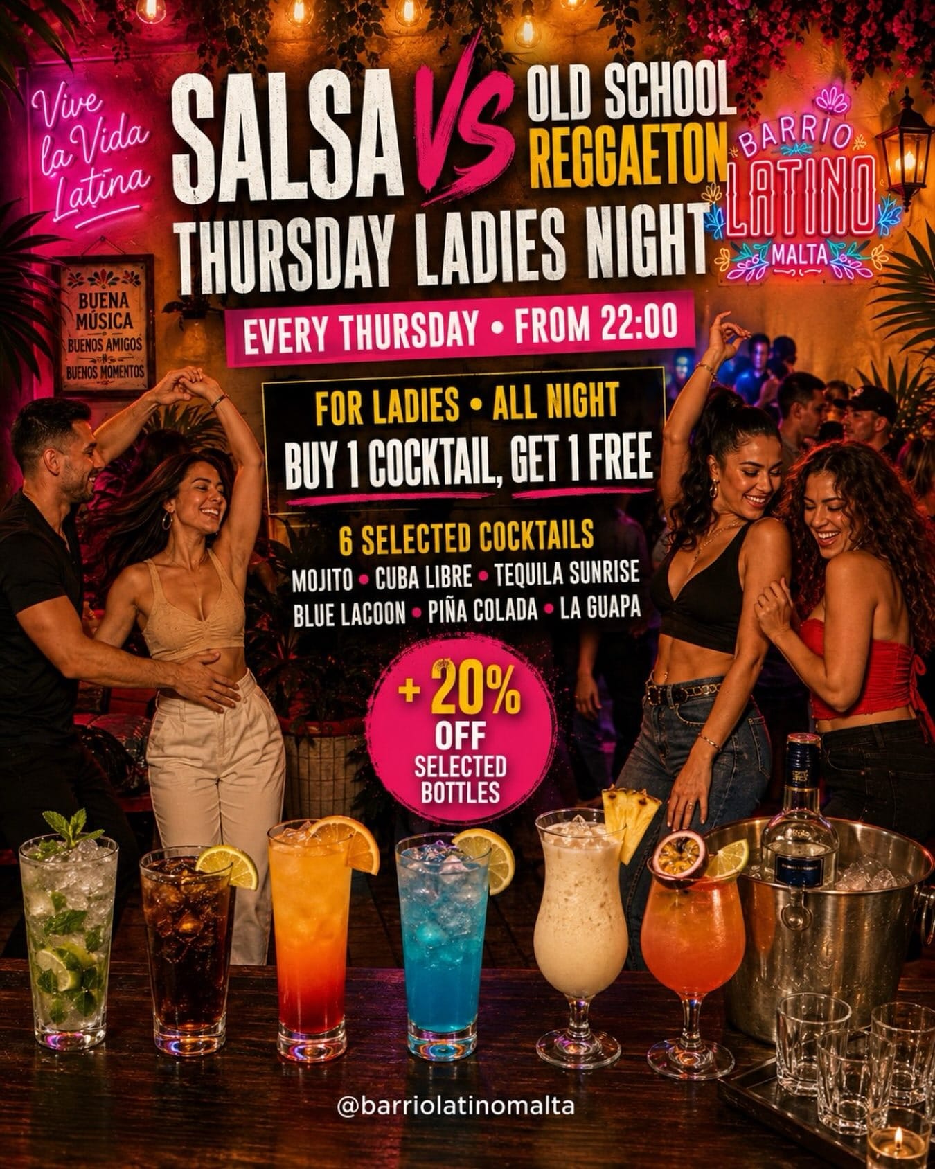 Crossover Party at Barrio Latino — Valletta