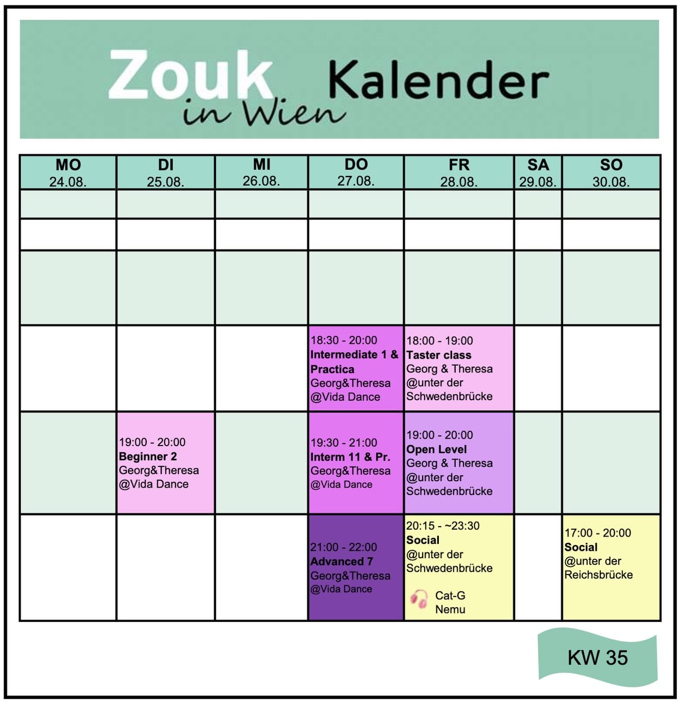 Outdoor Zouk Social (Sunday) by Zouk in Wien — Vienna