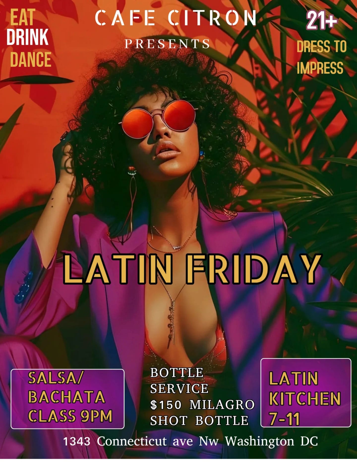 Friday Salsa and Bachata Social at Cafe Citron — Washington, DC