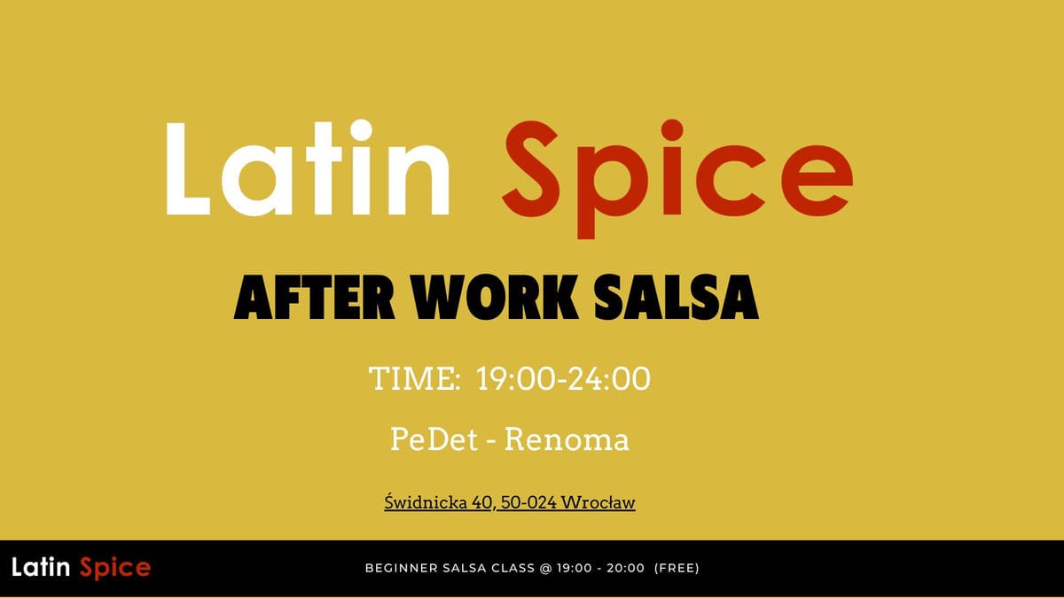 After Work Salsa @ PeDeT — Latin Spice — Wrocław